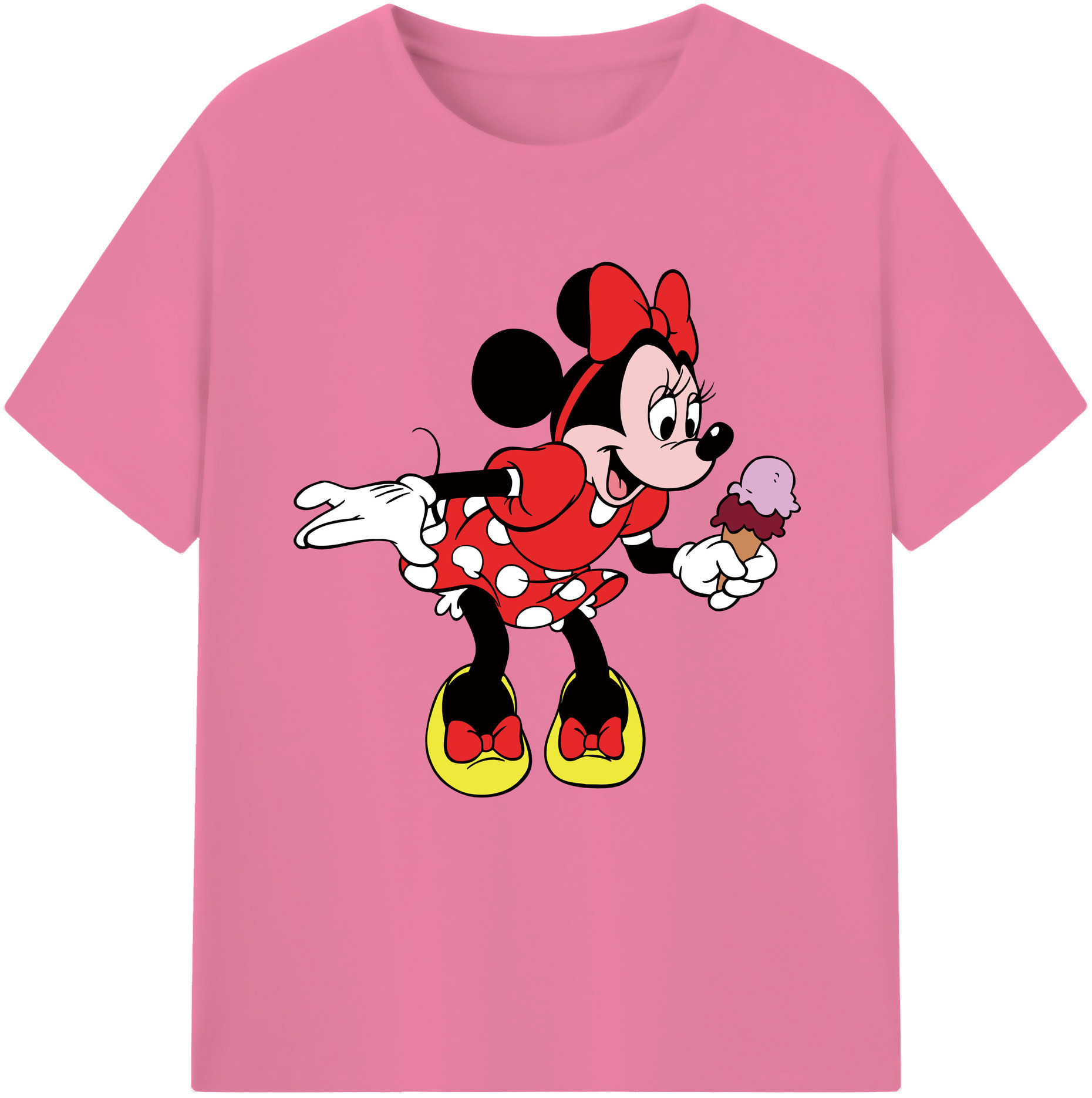 （画像用） ミッキーマウス Mickey Mouse 綿100％半袖Tシャツ（フロントプリント）
